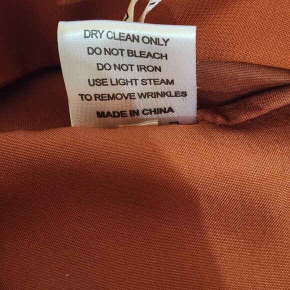 Lavetir Formal Dress Size 8 Long Prom Bridesmaid Burnt Orange Lace Up Tie Waist - Picture 9 of 9